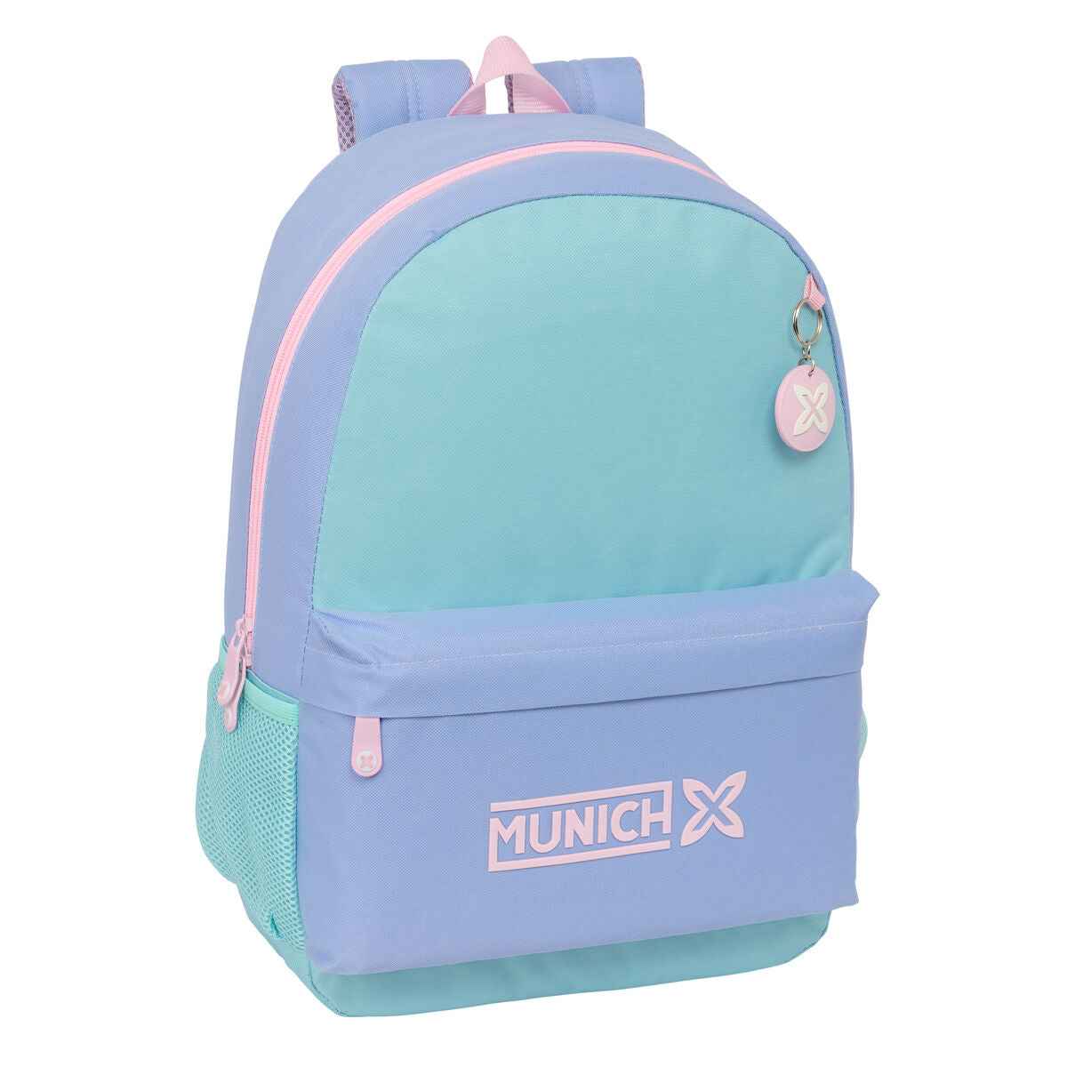 Mochila Escolar Munich Mellow Azul Cor de Rosa Celeste 30 x 46 x 14 cm